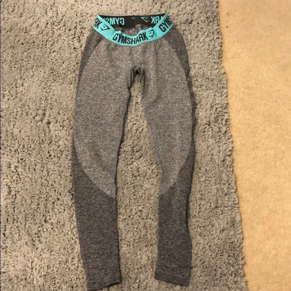 Grey/turquoise Gymshark flex leggings
